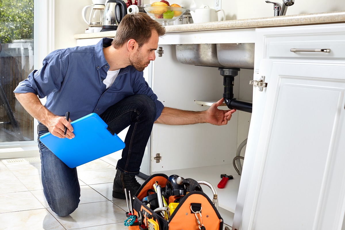 inspecting plumbing