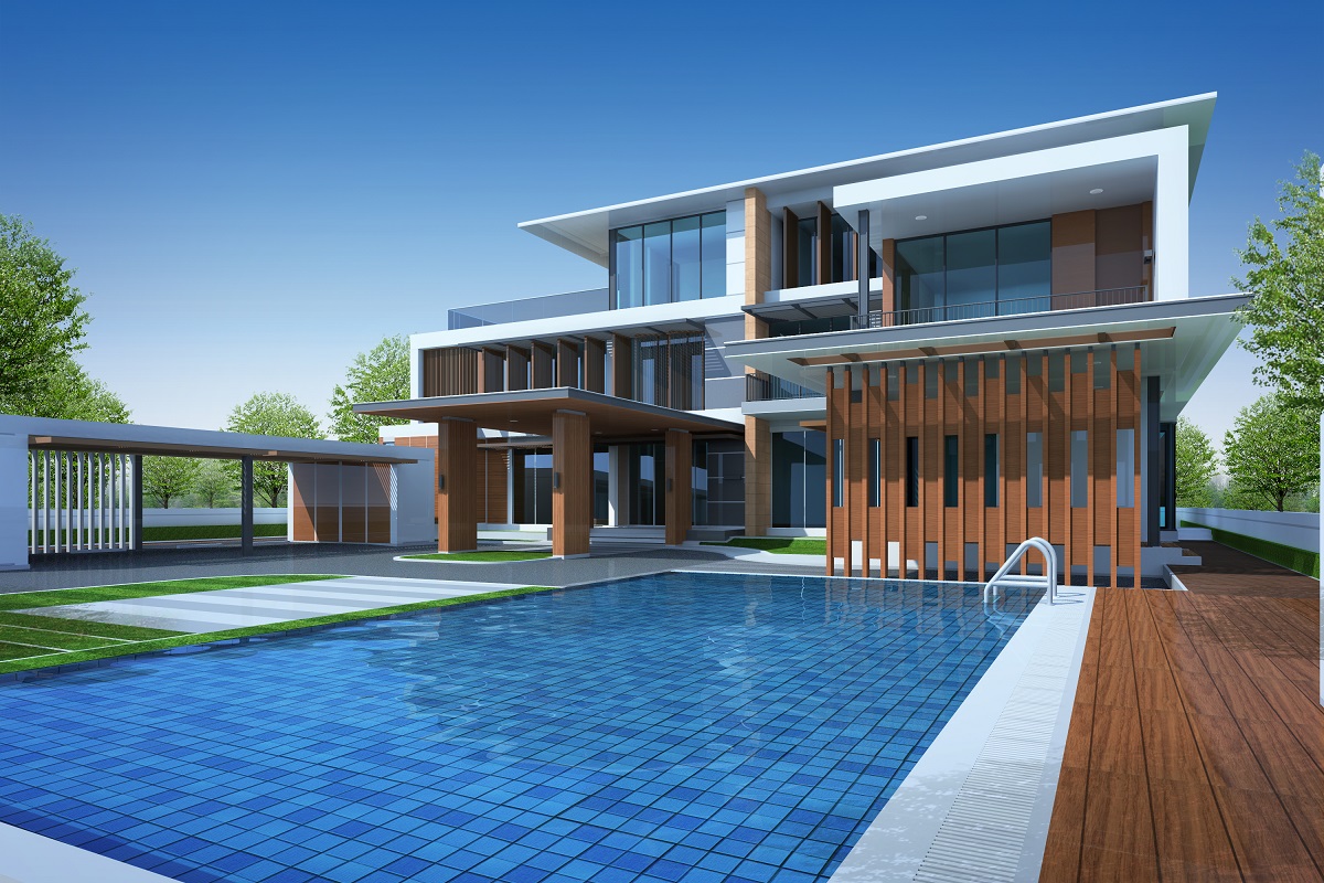 house with pool